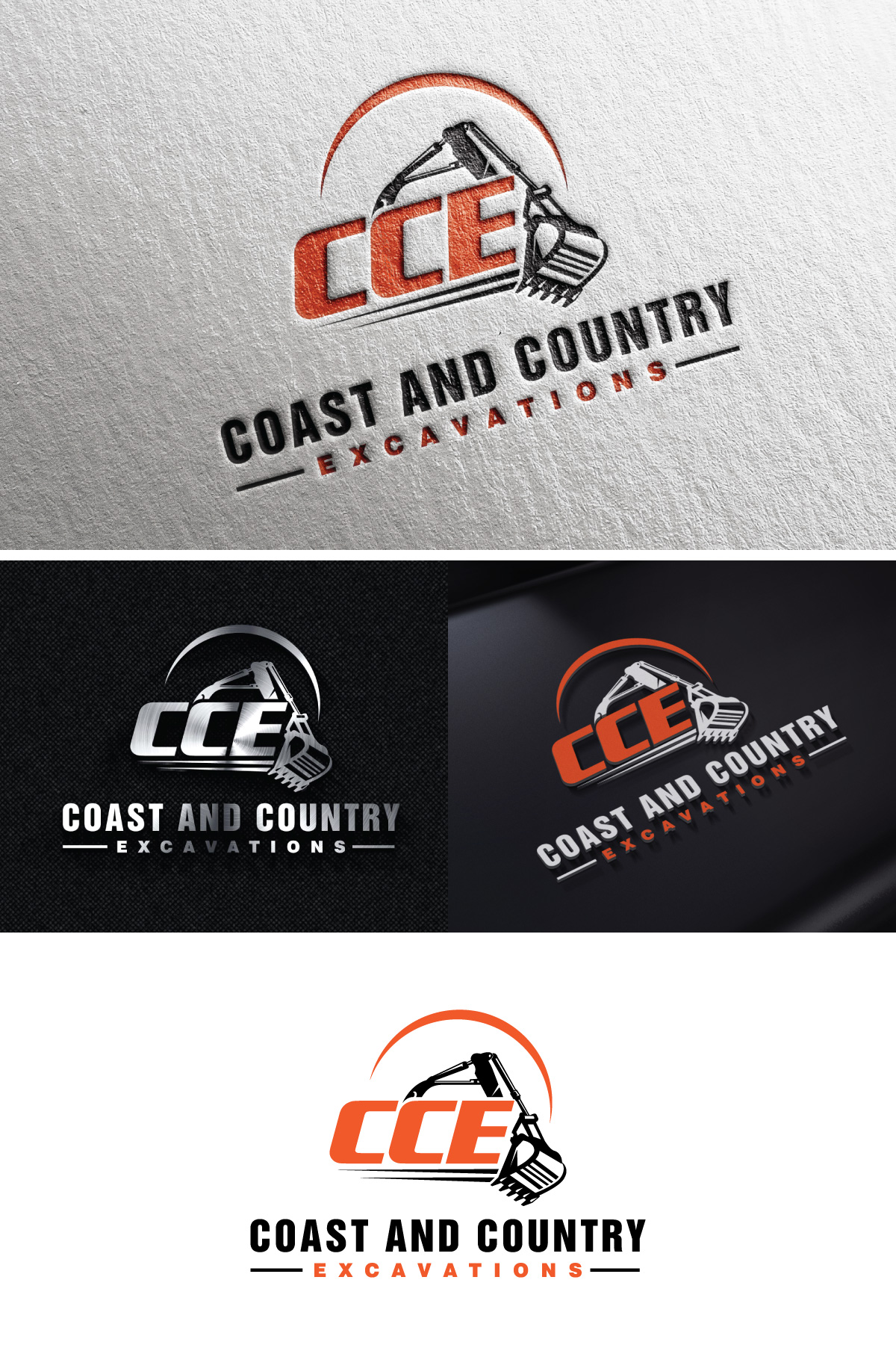 Logo Design by Dot Design 3 for Coast and Country Excavations | Design #28490256