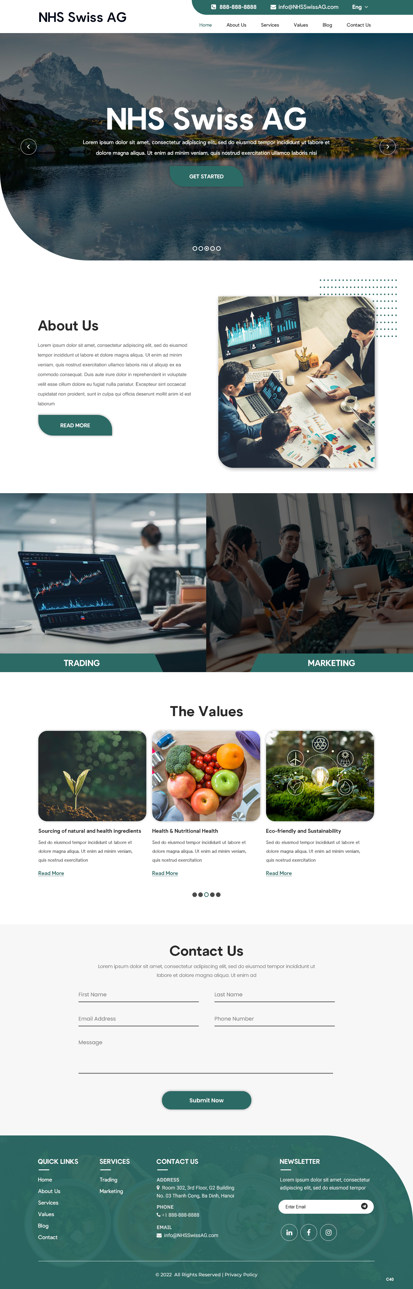 Web Design by pb for NHS Swiss AG | Design #28495417