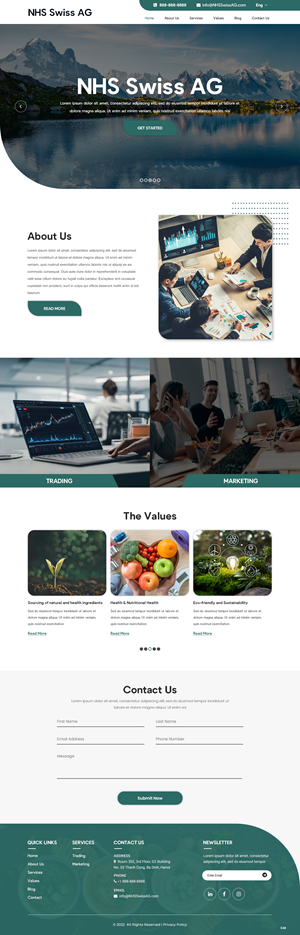 Web Design par pb pour NHS Swiss AG | Design : #28495417