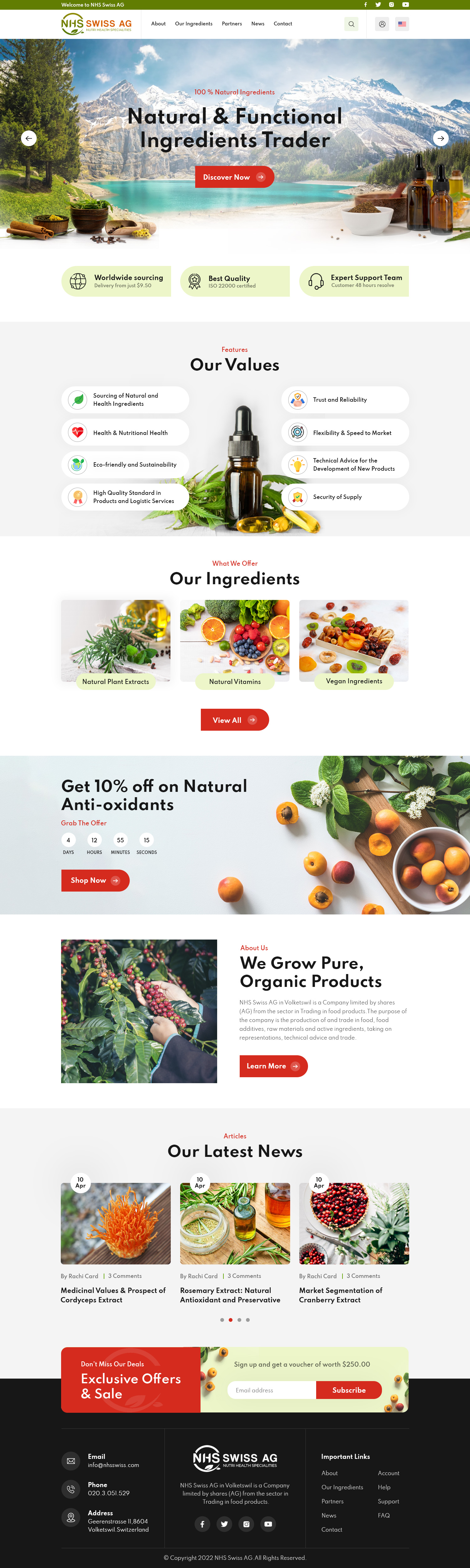 Web Design by creative.bugs for NHS Swiss AG | Design #28498343