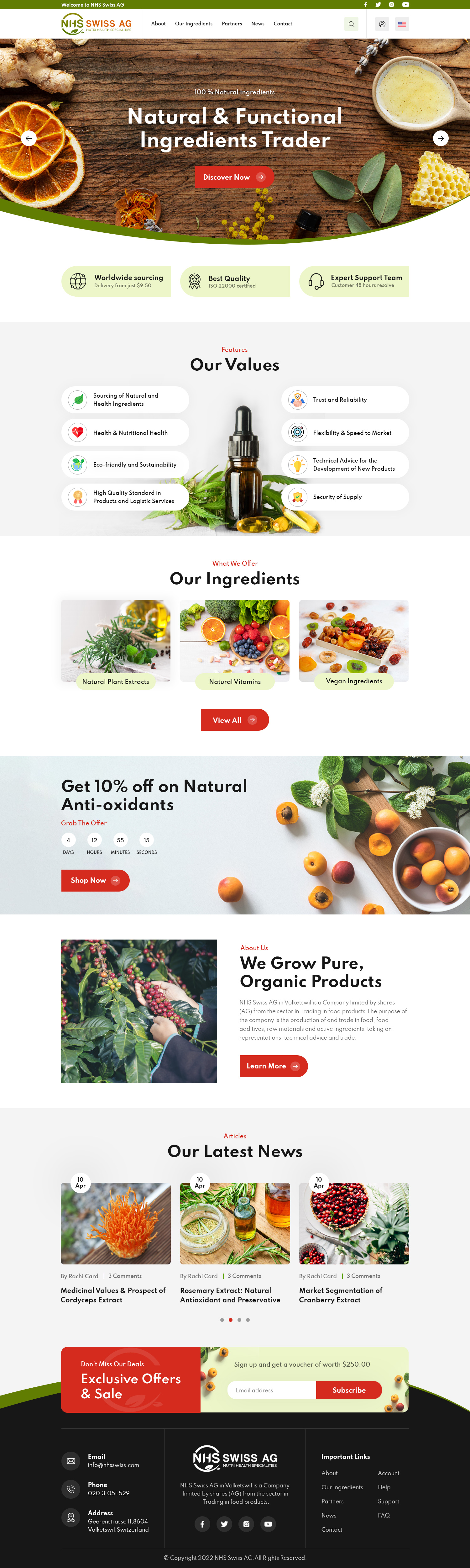 Web Design by creative.bugs for NHS Swiss AG | Design #28498345