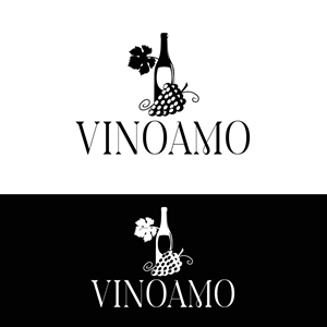 It can be either a graphic design element or it can also include the site's name- VinoAmo. | Logo Design by fly  design