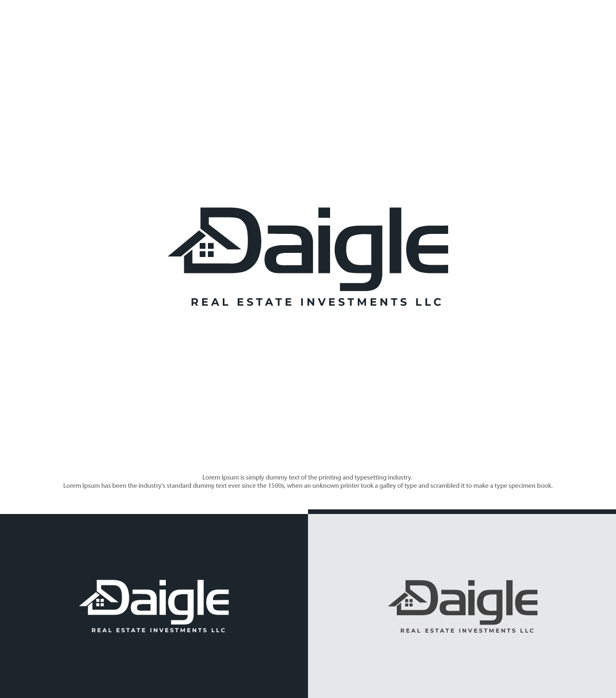 Logo Design by ecorokerz for Daigle real estate investments LLC  | Design #28498932