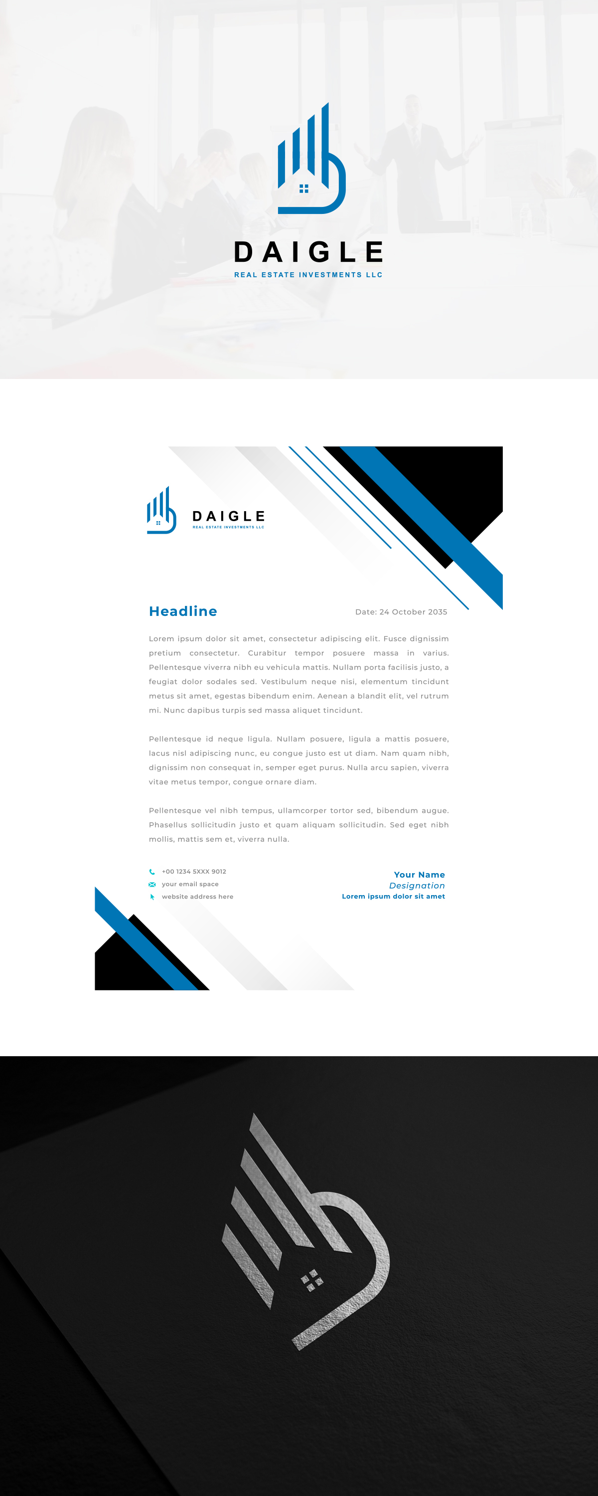 Logo Design by creative2lab 2 for Daigle real estate investments LLC  | Design #28508335