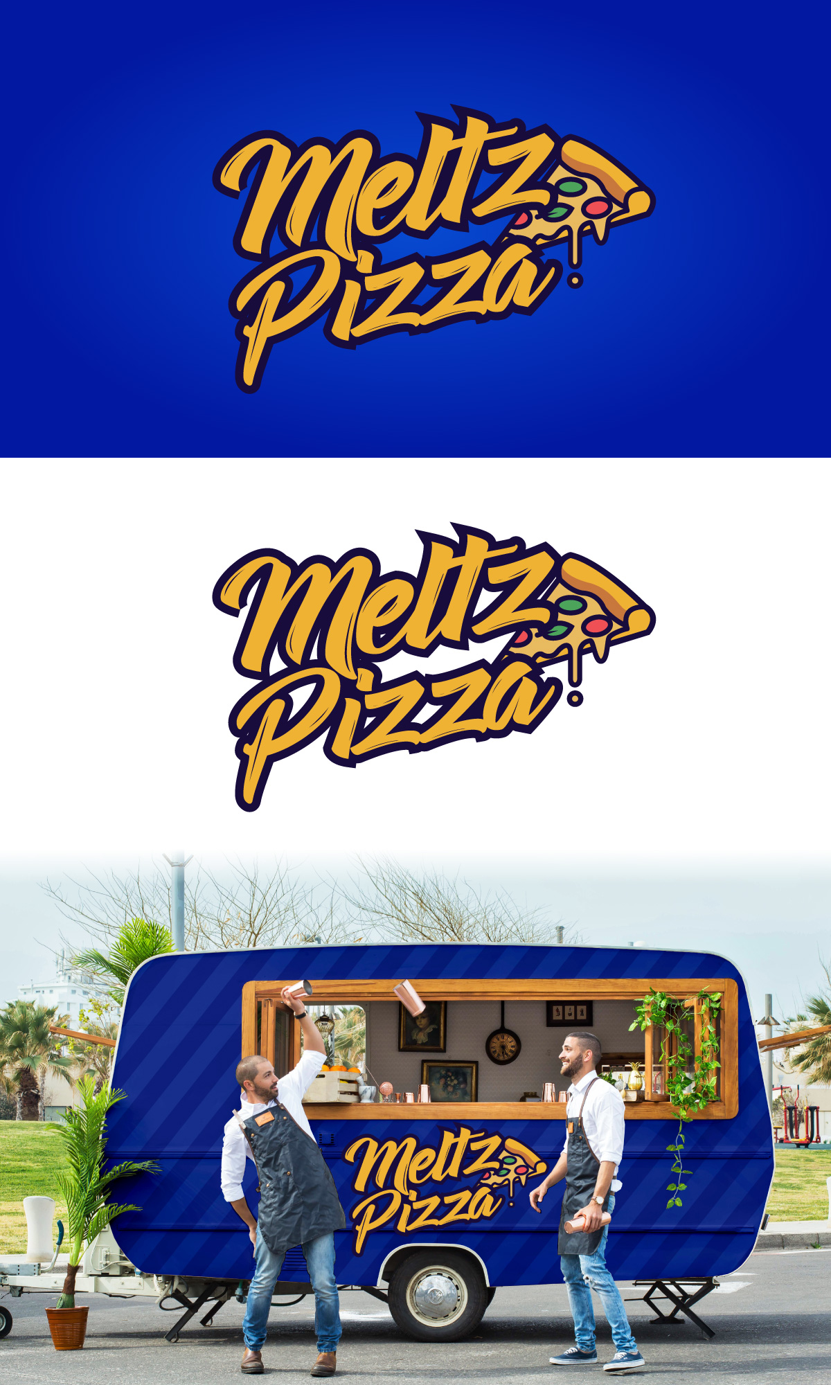 Logo Design by Sergio Coelho for Meltz Pizza | Design #28501473