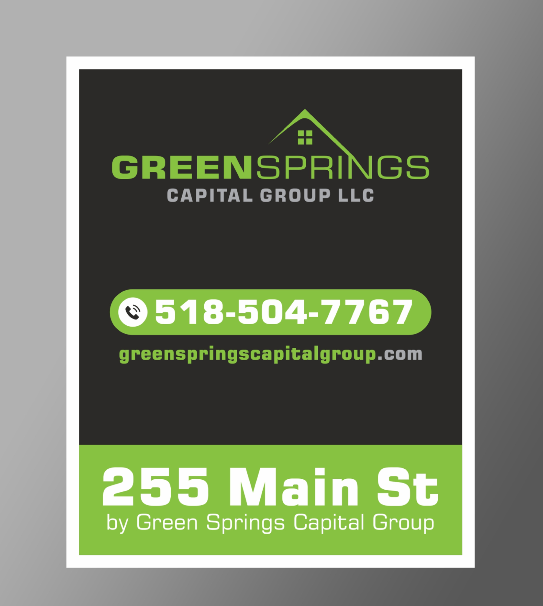 Diseño de Señalética por KreativeMadz para Green Springs Capital Group LLC | Diseño #28498349