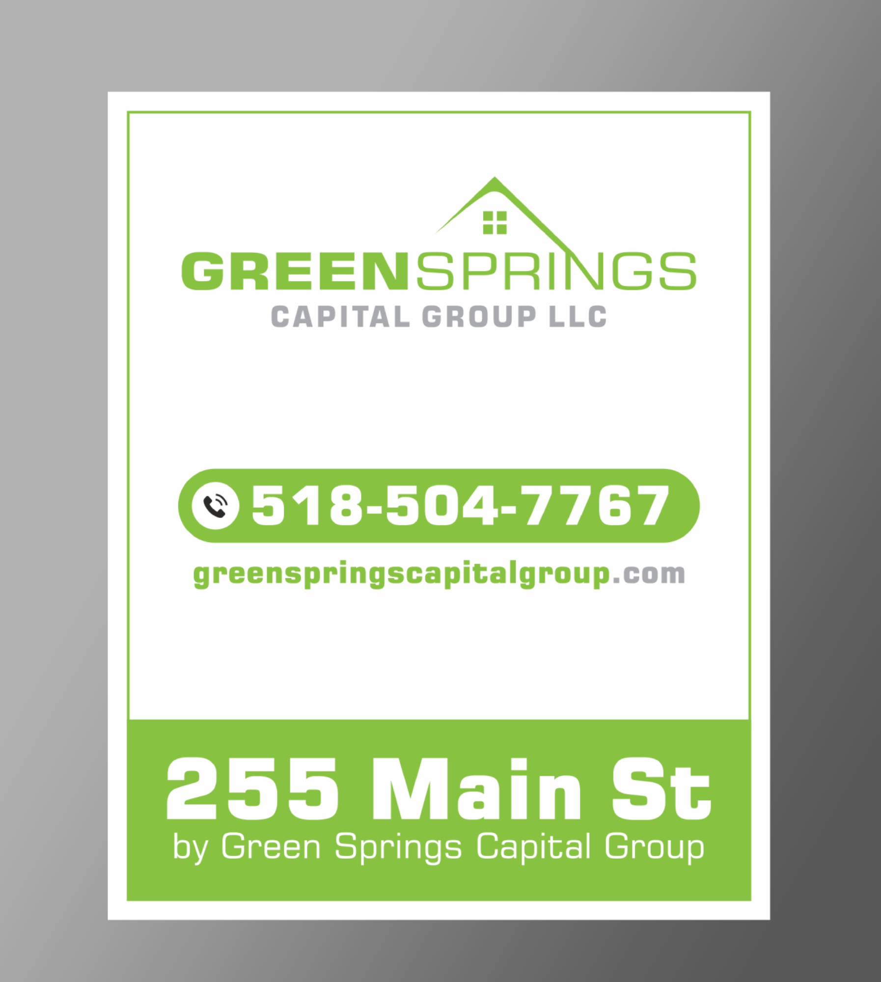 Schilder-Design von KreativeMadz für Green Springs Capital Group LLC | Design #28498350