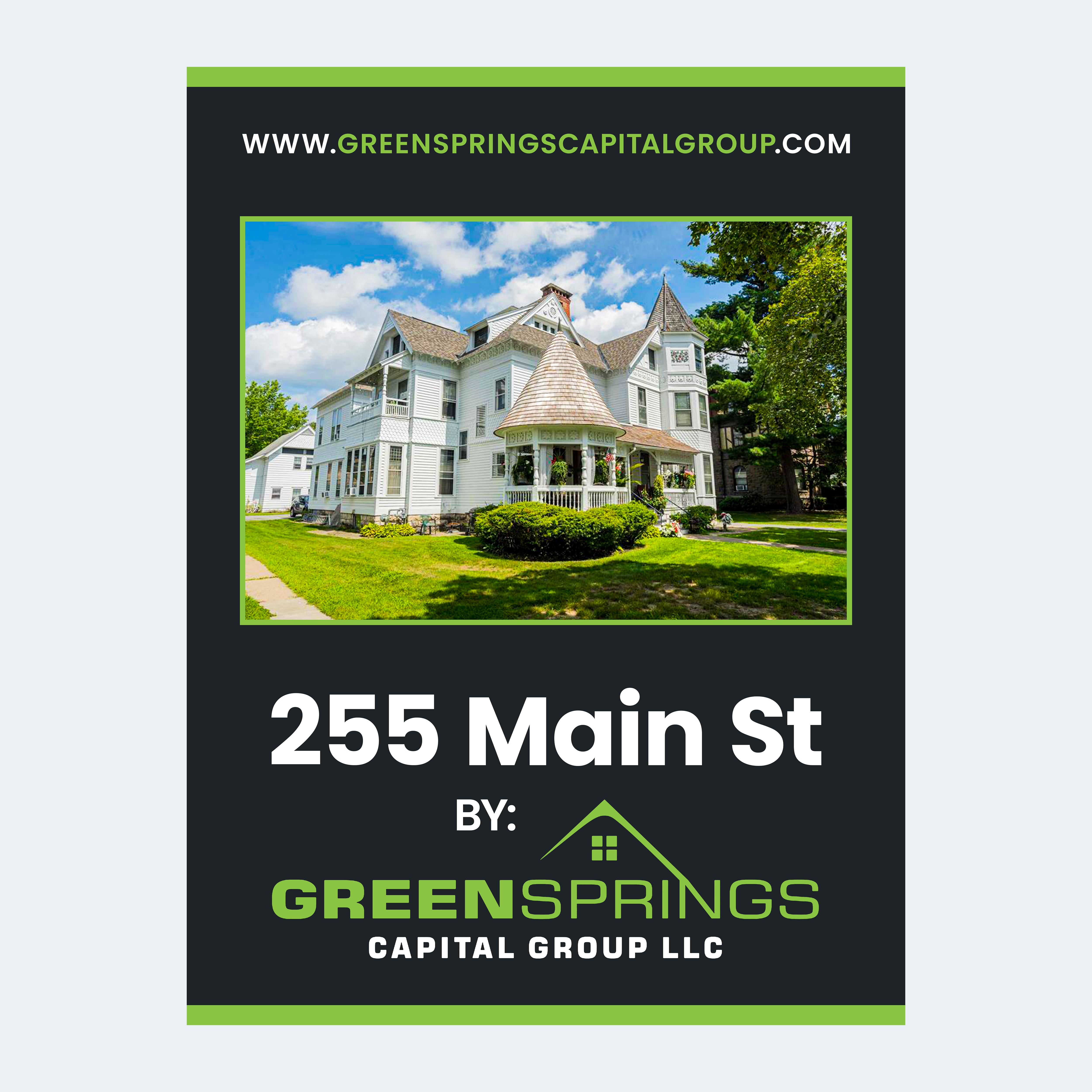 Signage Design by Gpix Design for Green Springs Capital Group LLC | Design #28511967