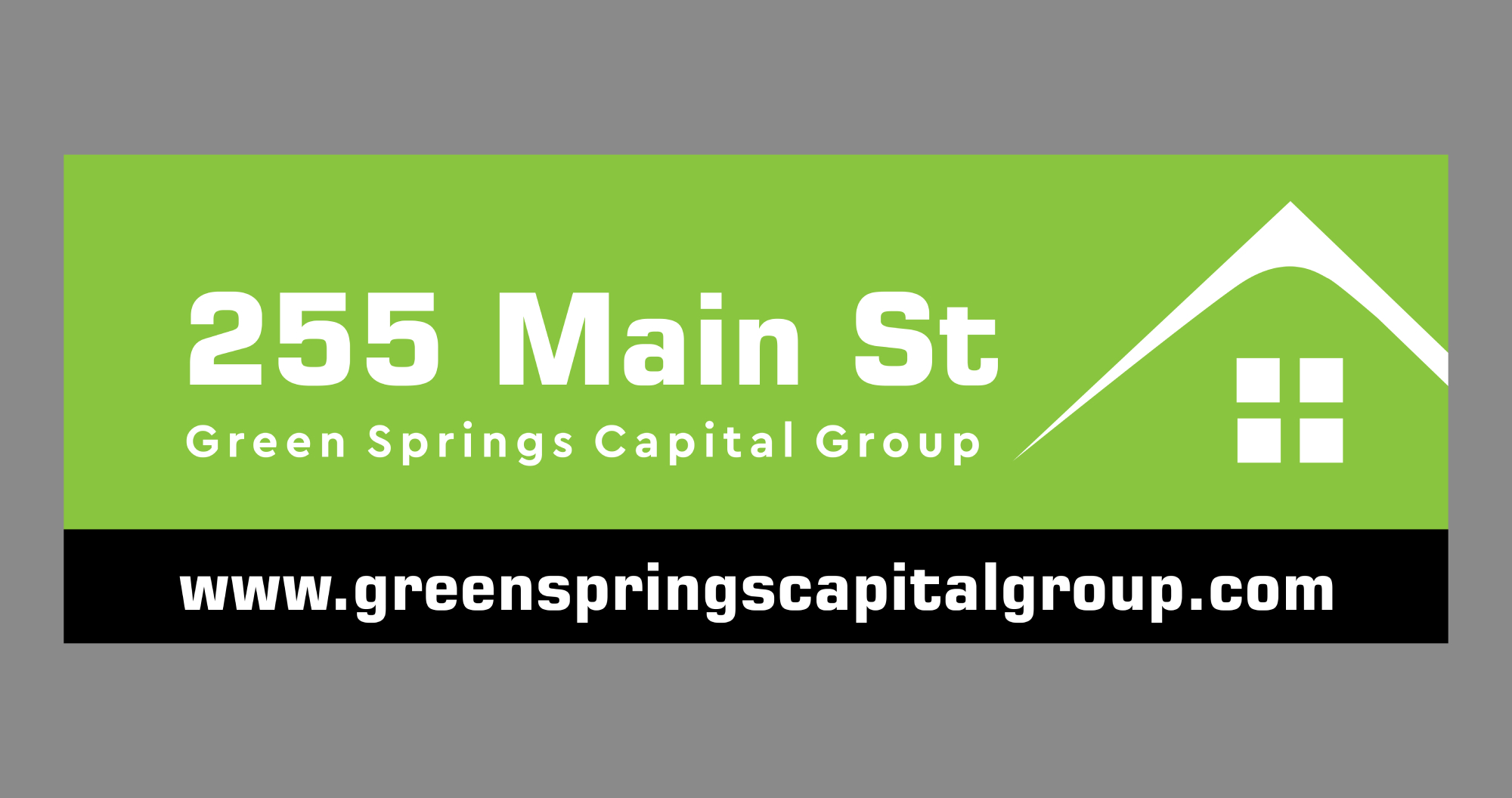 Signage Design by ecorokerz for Green Springs Capital Group LLC | Design #28498797