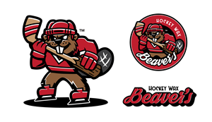 “Beaver’s” in bold as the main name at the top and then “Hockey Wax”smaller font at the bottom. | Logo Design by yudaharv