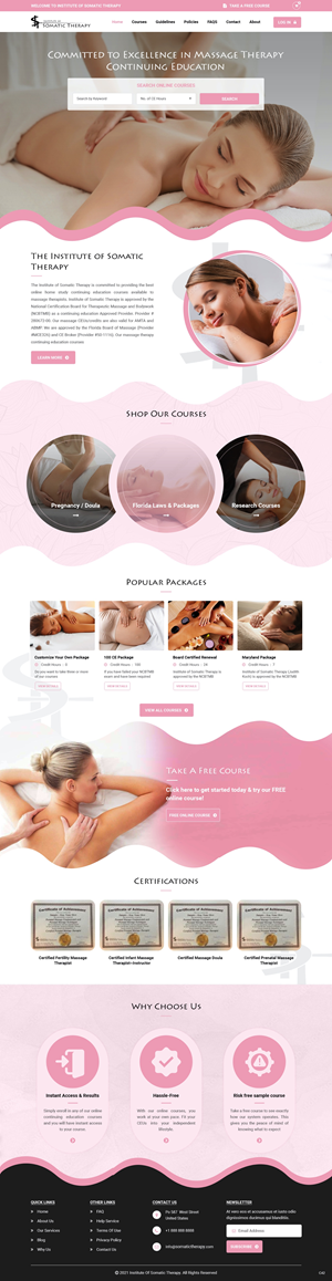 Massage Credits website re-design and | Diseño Web por pb