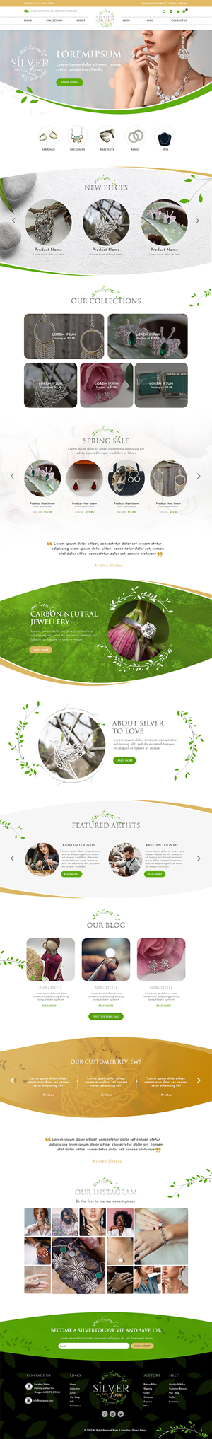 Shopify Design by MAHABA for SilverToLove | Design: #28598846