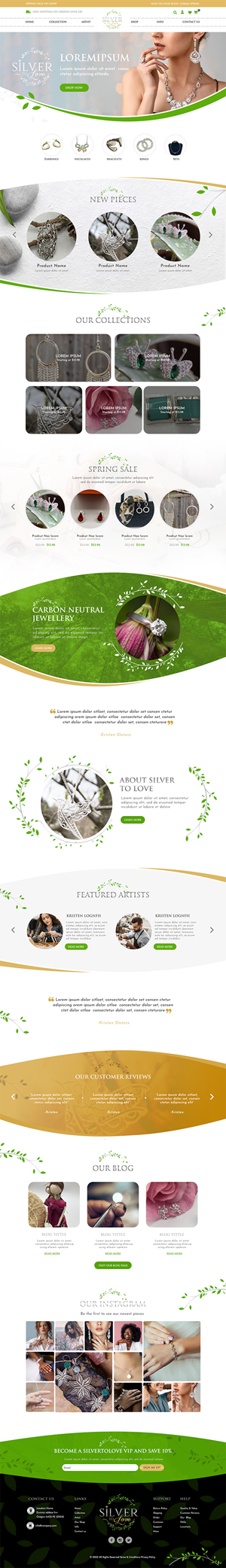 Shopify Design by MAHABA for SilverToLove | Design: #28603997