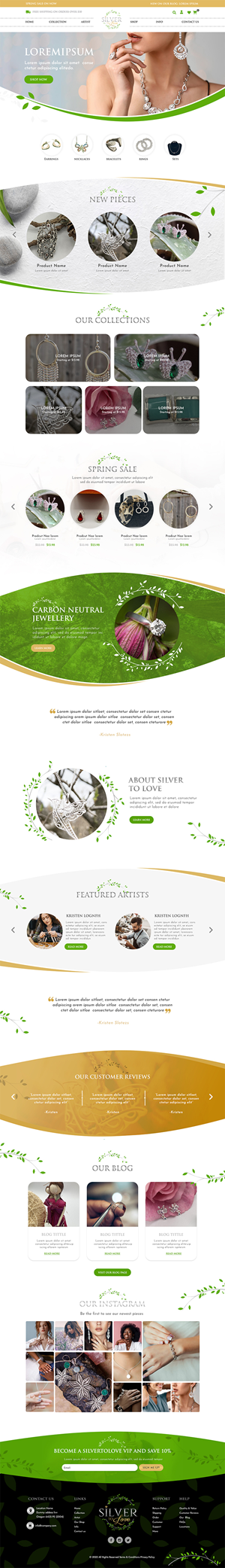 Shopify Design by MAHABA for SilverToLove | Design: #28608198