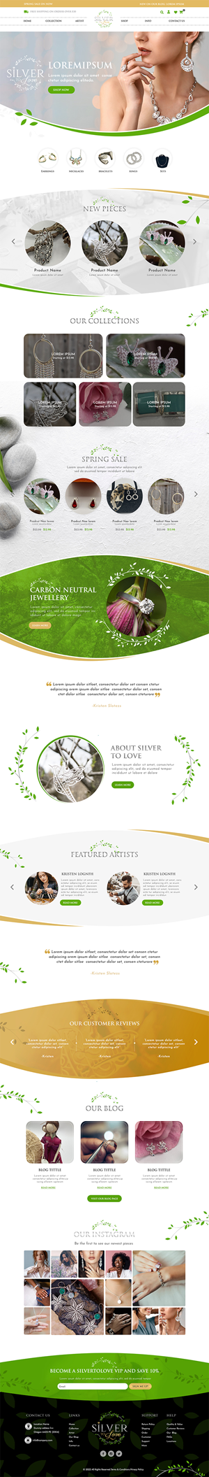 Shopify Design by MAHABA for SilverToLove | Design: #28617911