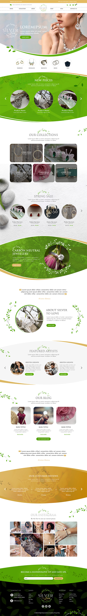 Shopify Design by MAHABA for SilverToLove | Design: #28623596