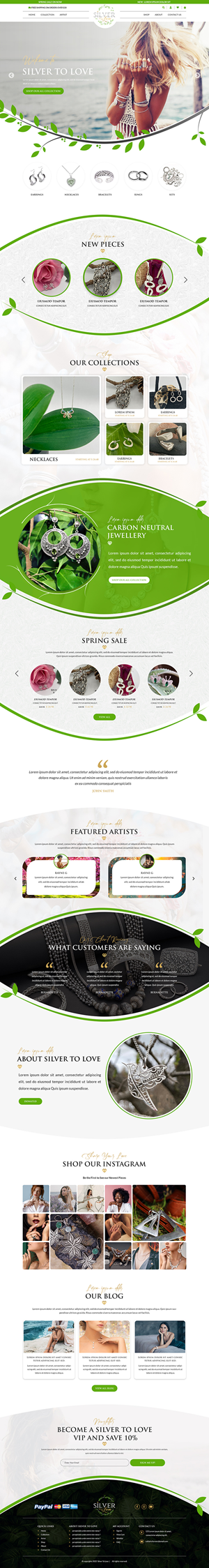 Shopify Design by Titan Eagle for SilverToLove | Design: #28651885