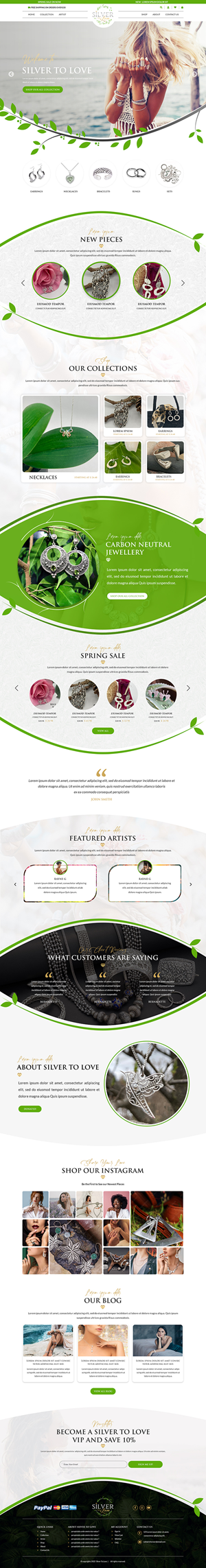 Shopify Design by Titan Eagle for SilverToLove | Design: #28726125