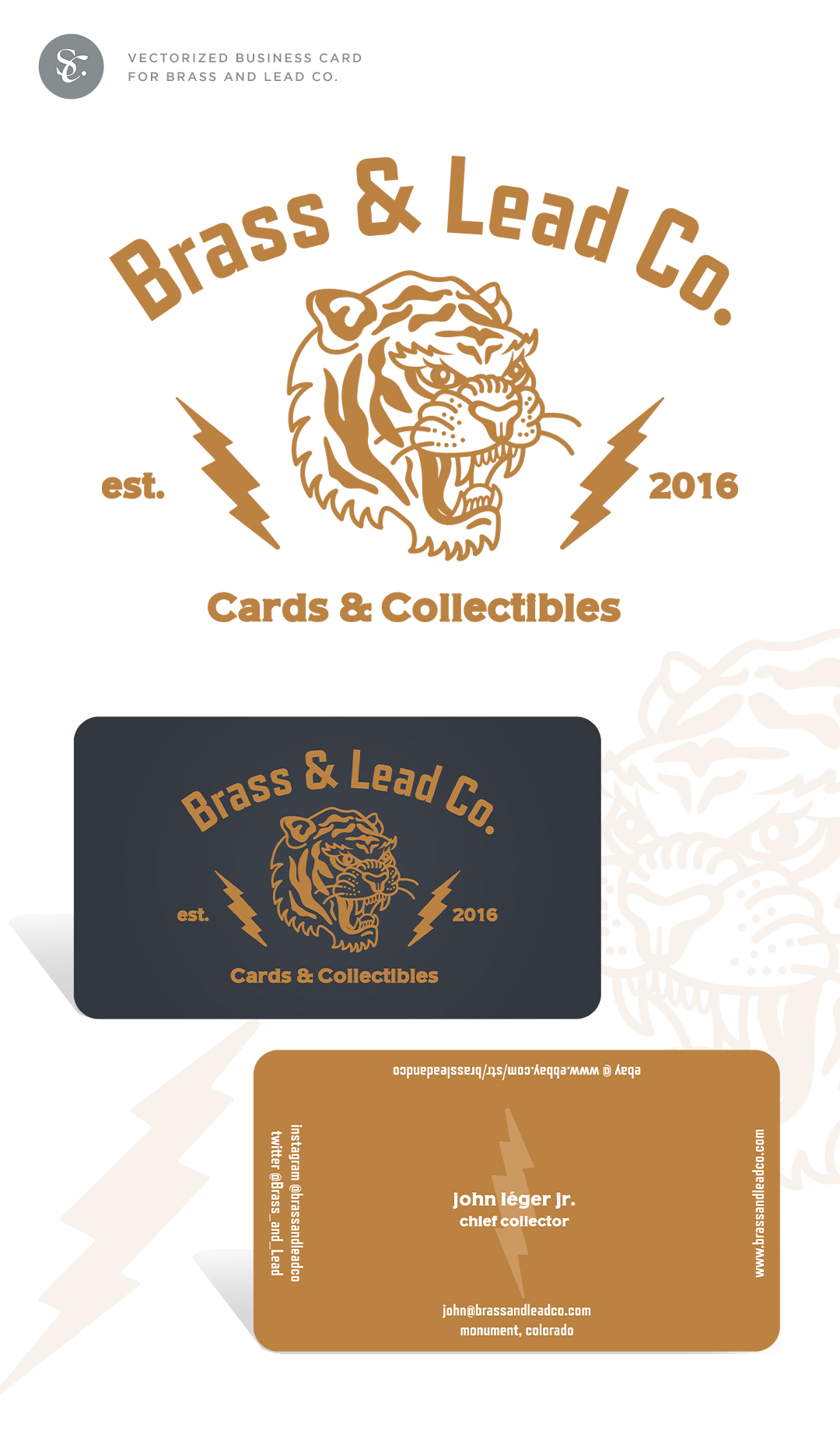 Business Card Design by saracdesigns for Brass and Lead Co. | Design #28501904