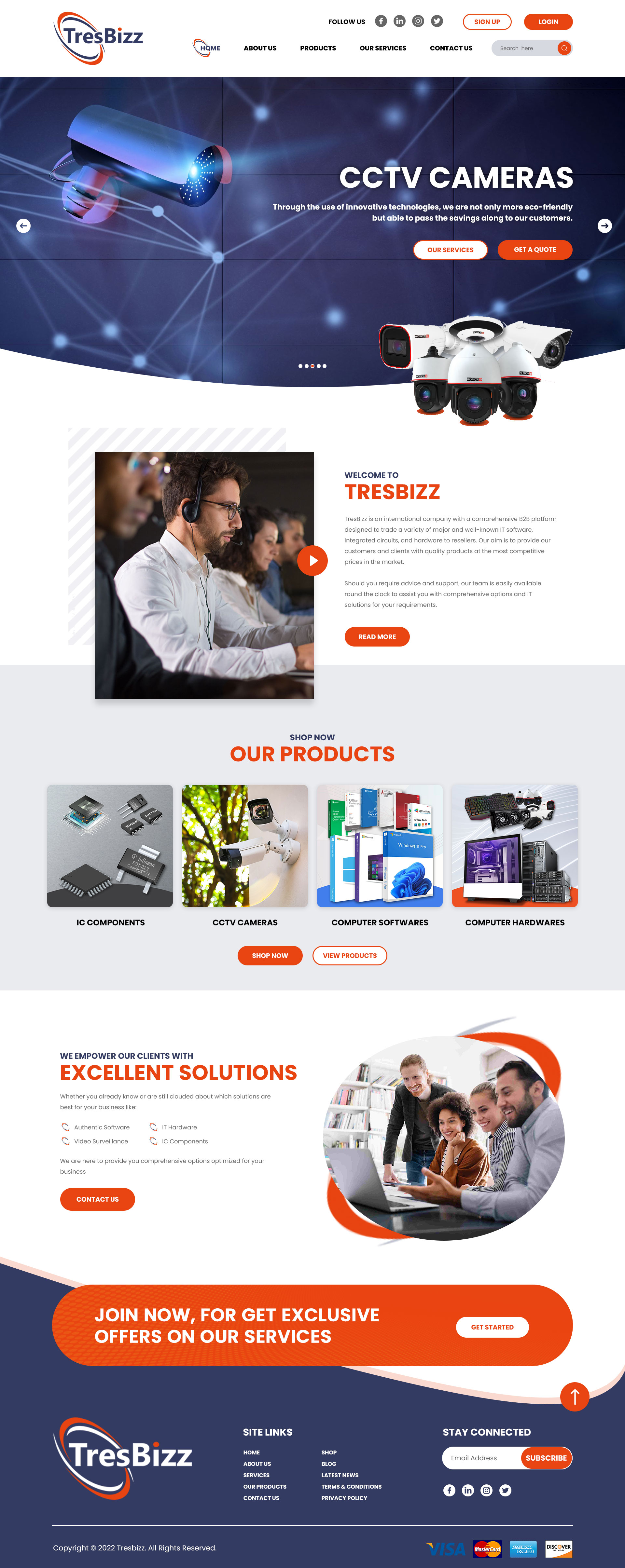 Diseño Web por VC para TresBizz Computer Equipment and Requisites Trading | Diseño #28525523