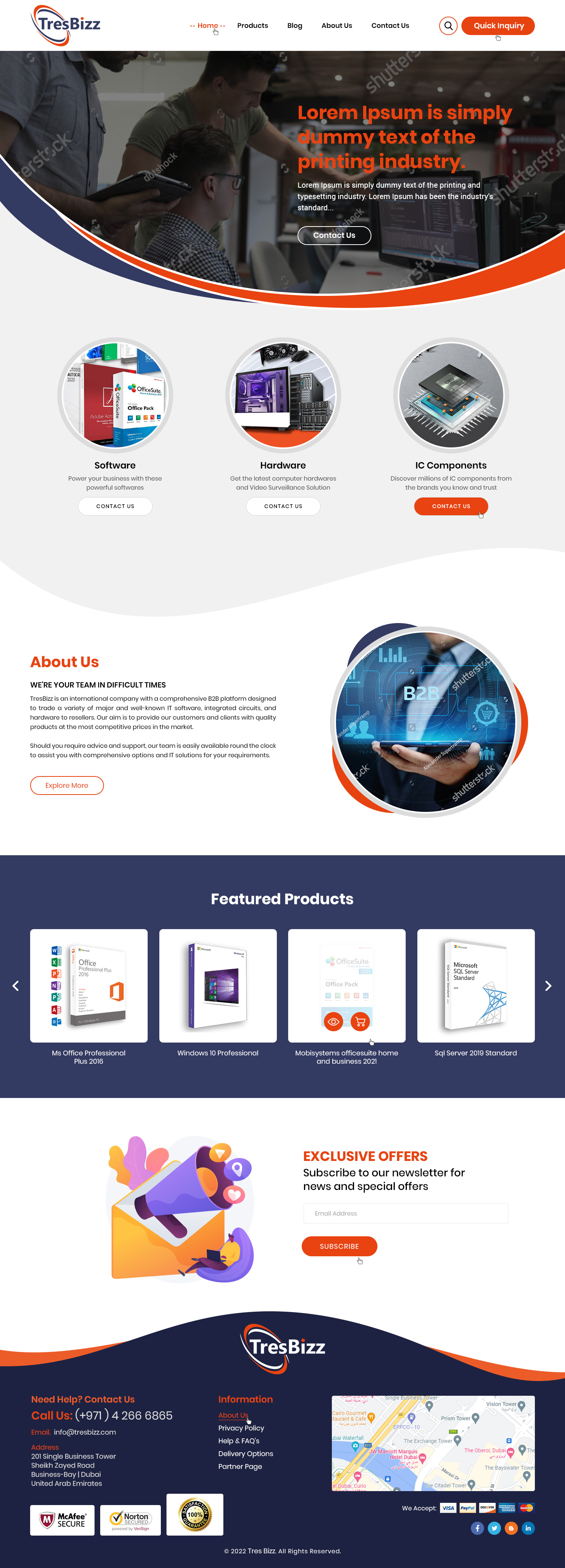 Web Design by Ved Web Services for TresBizz Computer Equipment and Requisites Trading | Design #28521985