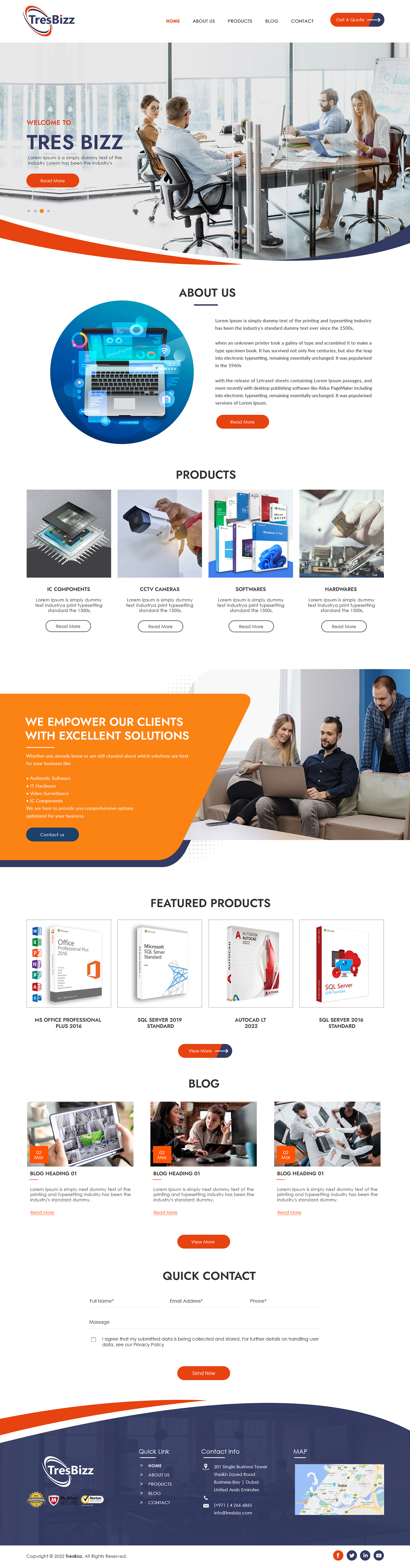 Web-Design von bdesigner9 für TresBizz Computer Equipment and Requisites Trading | Design #28530550