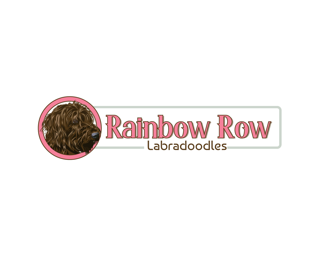 Logo Design by Paint-Tools for Rainbow Row Labradoodles, LLC | Design #28519349