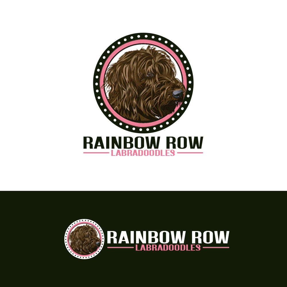 Logo Design by PsyPen for Rainbow Row Labradoodles, LLC | Design #28506595