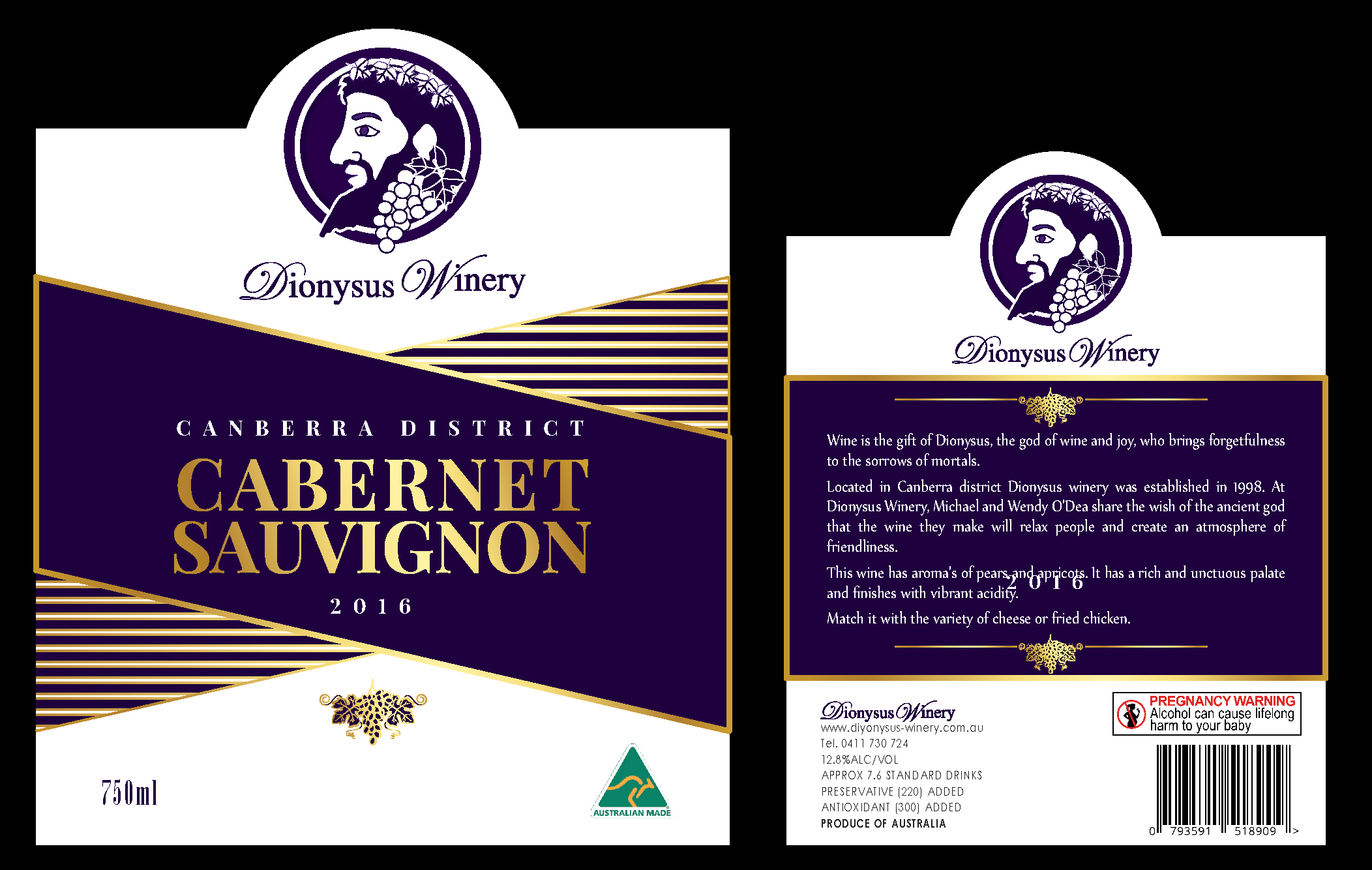 Etikett-Design von deepaksuri0367 für Dionysus Winery | Design #28524155