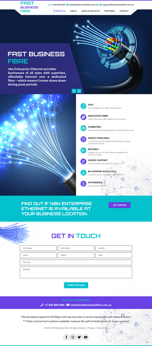 Website for Fast Business Fibre | Diseño Web por pb