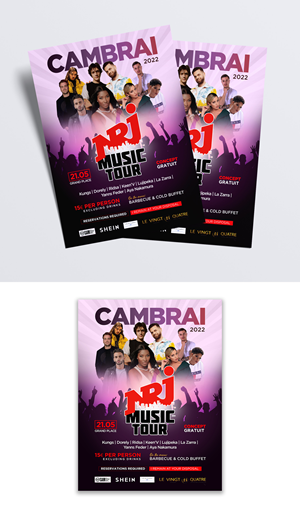 NRJ MUSIC TOUR 2022 | Diseño de Flyer por debdesign