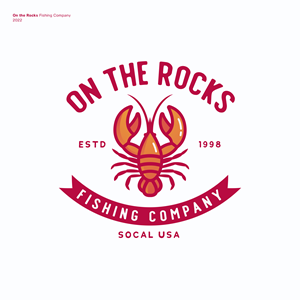 On the Rocks Fishing Company | Logo Design by JBalloon Design