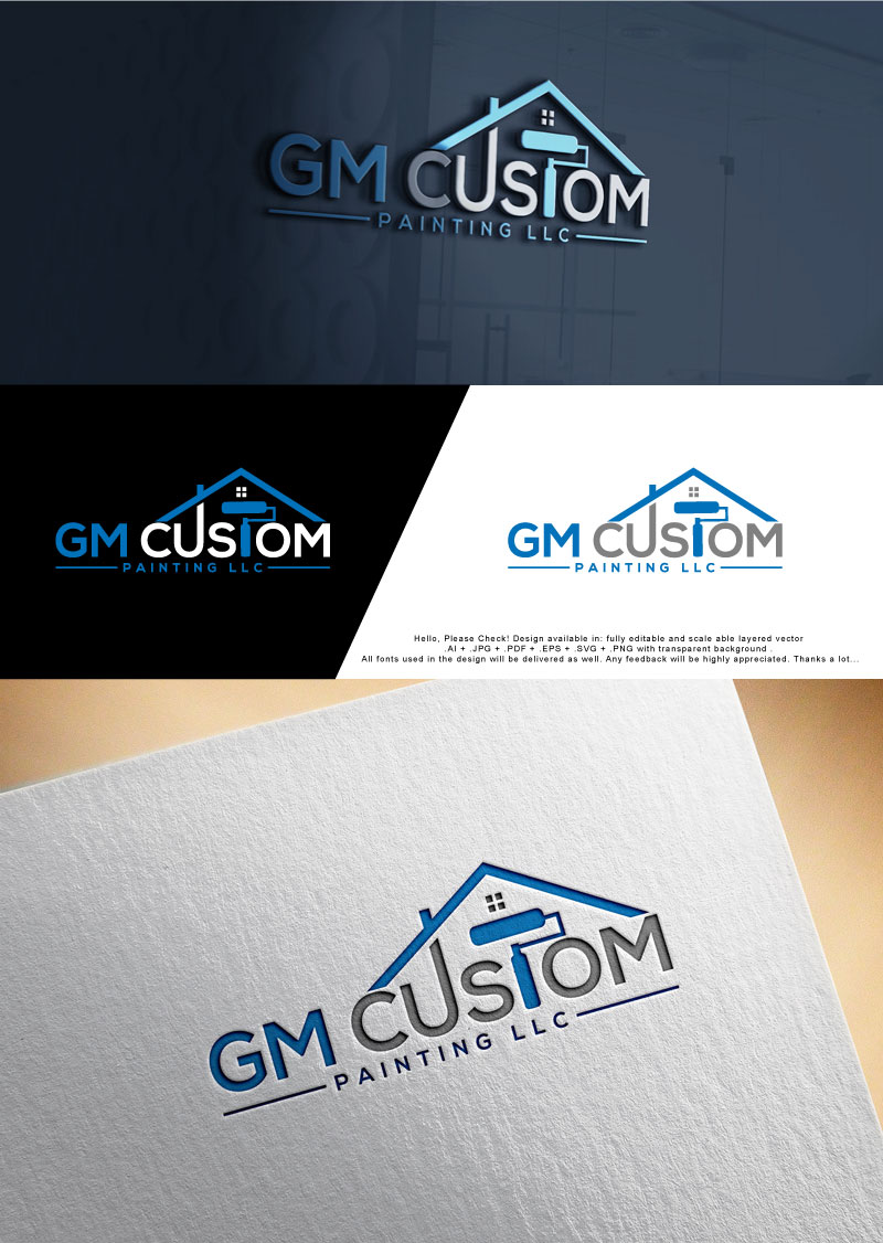 Logo Design by D. Art for GM CUSTOM PAINTING LLC  | Design: #28517848