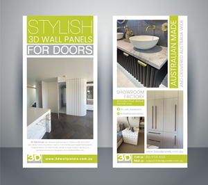 3D Wall Panels DL Flyer for doors | Flyer Design by artbitin