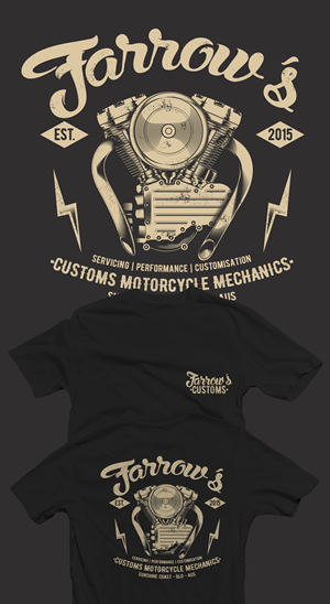 Farrow's Customs Tee Shirt Design | Diseño de Camiseta por PedagingPlastik