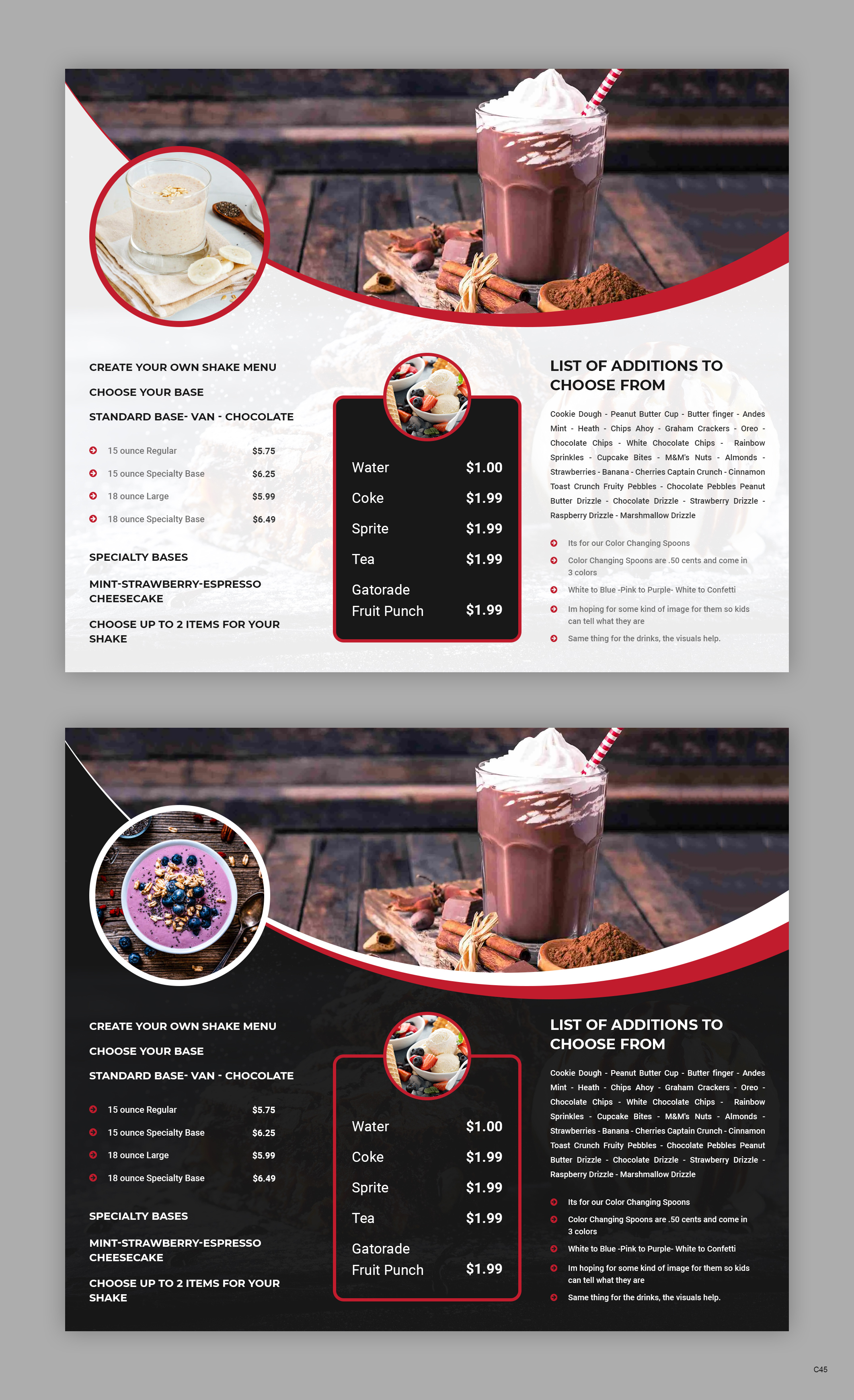 Menu Design by pb for this project | Design #28557643