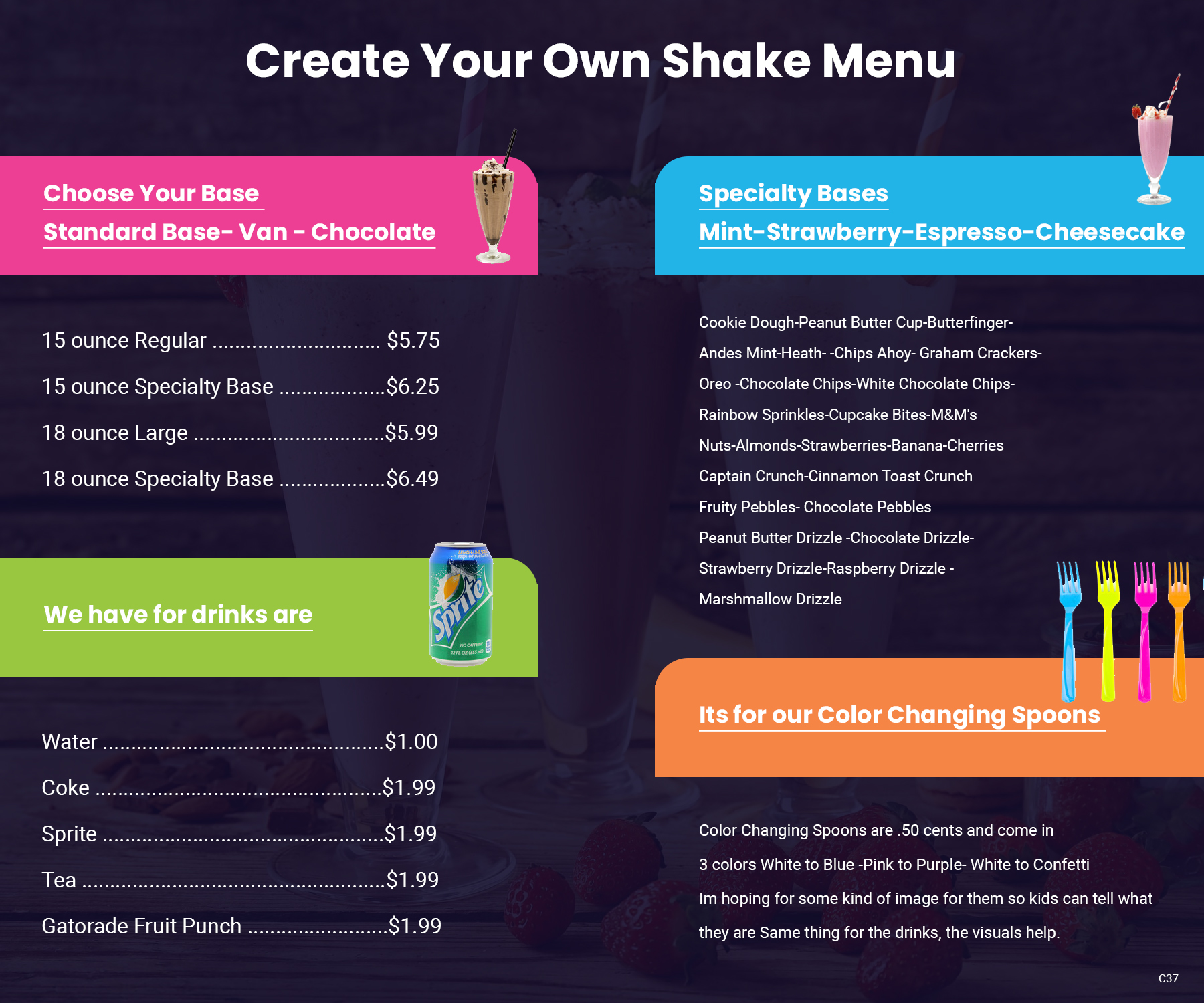 Menu Design by pb for this project | Design #28562734