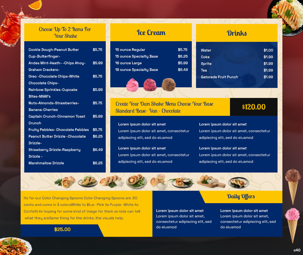 Menu Design by pb for this project | Design #28562736