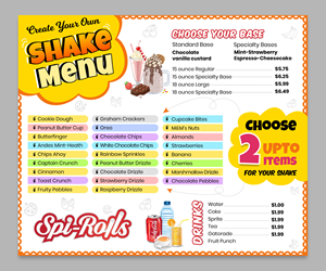 Menu Design by SAI DESIGNS for this project | Design: #28540148