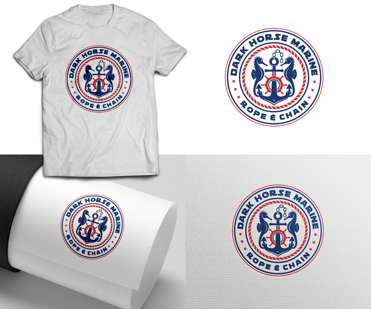 Logo Design by R1F4N for Dark Horse Marine, LLC | Design #28548756