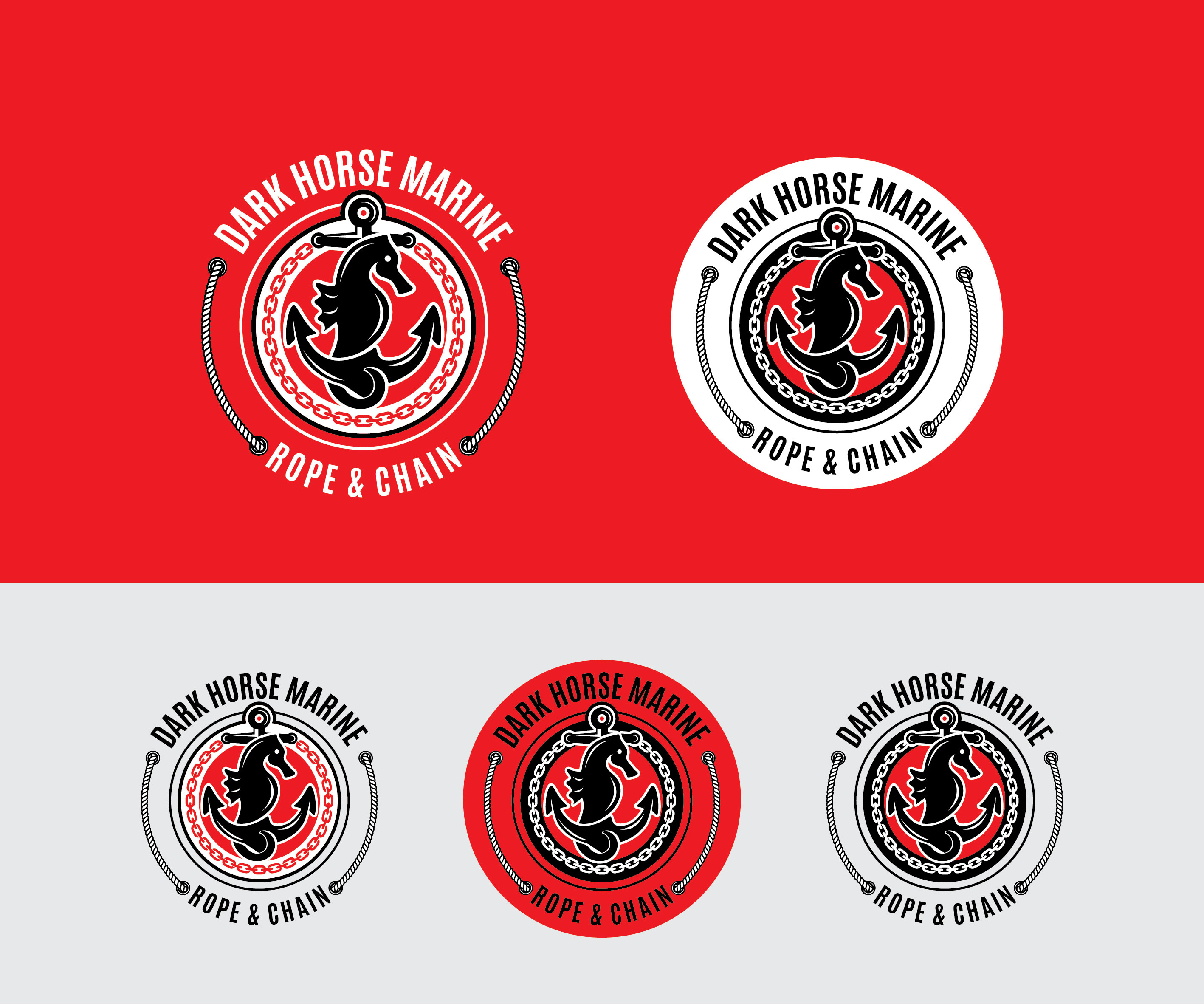 Logo Design by genzo for Dark Horse Marine, LLC | Design #28547789