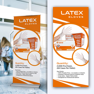 Retractable Banner Design Featuring Key Product for Beauty Trade Show | Messestand-Design von mam1