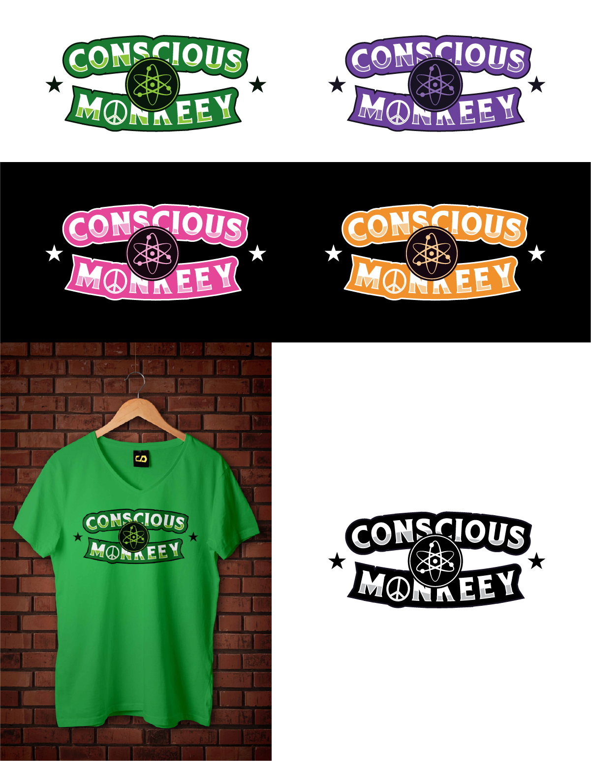 T-shirt Design by Hom for Conscious Monkeey LLC clothing  | Design #28556962