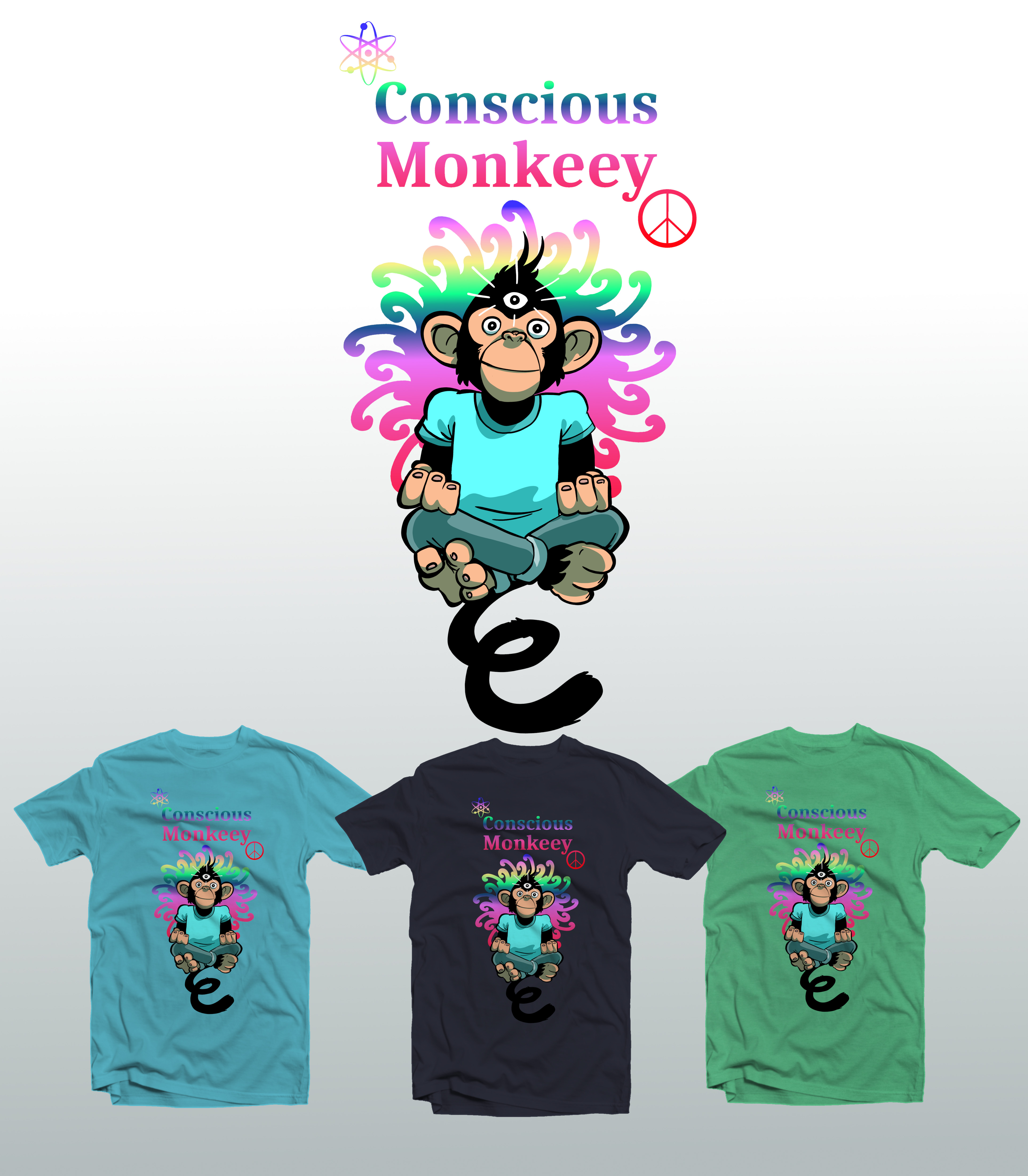T-Shirt-Design von Tomi Ax für Conscious Monkeey LLC clothing  | Design #28542032
