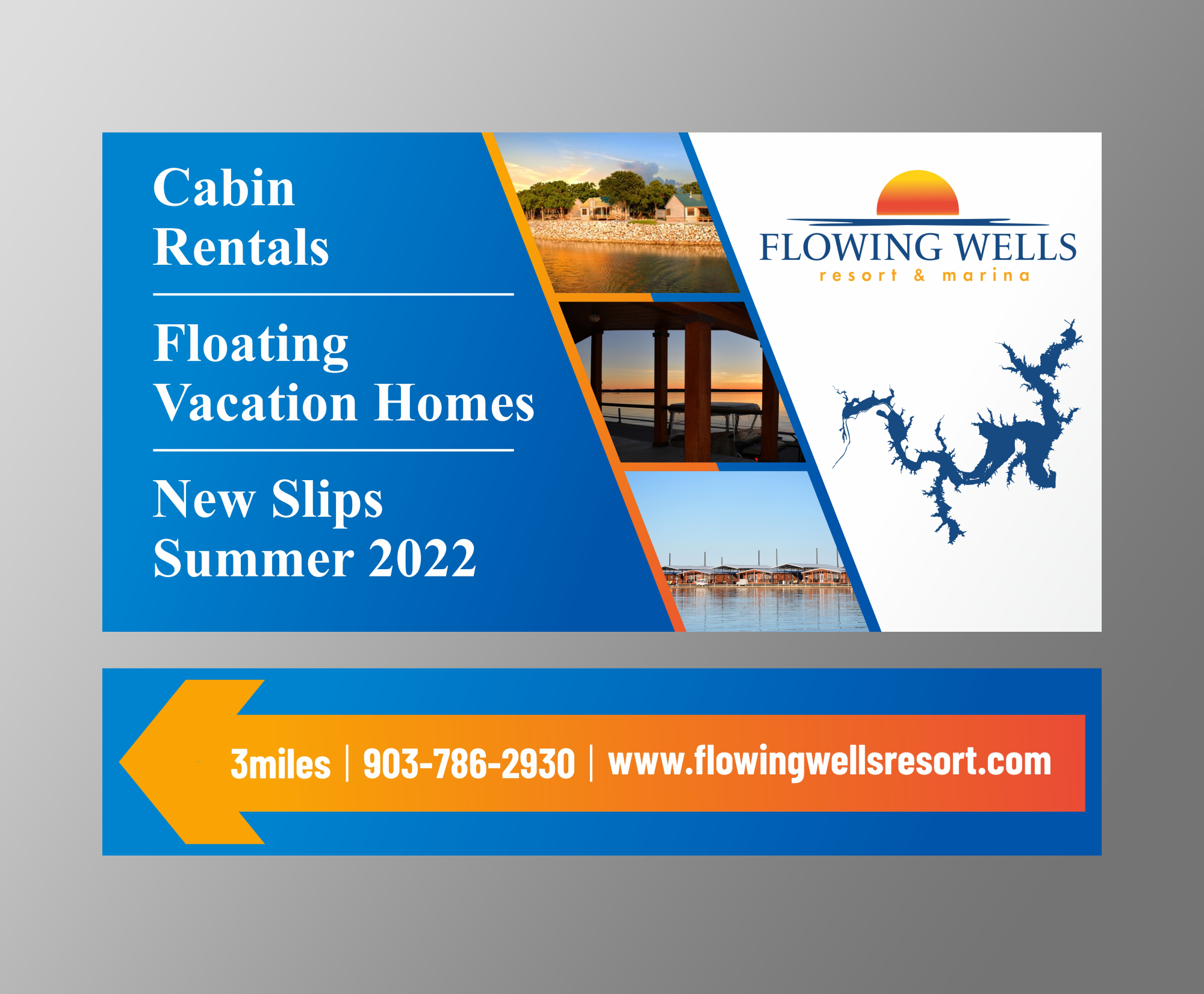 Billboard Design by KreativeMadz for Flowing Wells Resort & Marina | Design #28543019