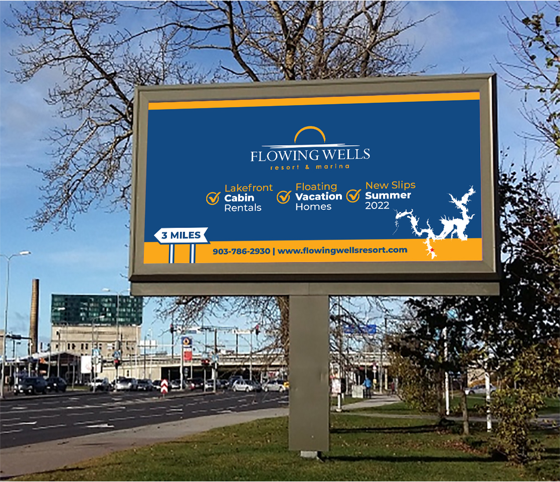 Diseño de Cartelera por Deziners Zone para Flowing Wells Resort & Marina | Diseño #28544167