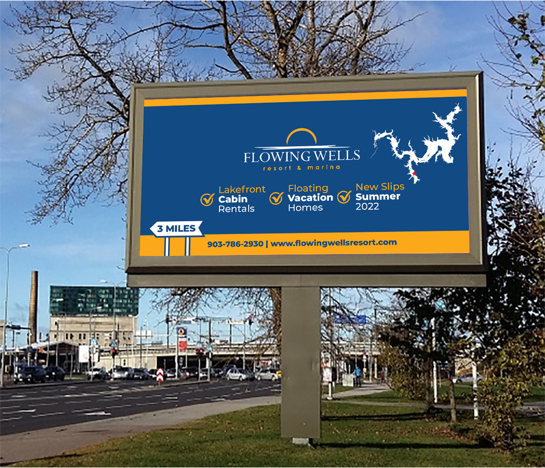 Diseño de Cartelera por Deziners Zone para Flowing Wells Resort & Marina | Diseño #28544169