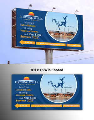 Billboard Design by OwnDesign for Flowing Wells Resort & Marina | Design: #28546467