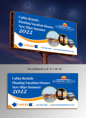 Diseño de Cartelera por ecorokerz para Flowing Wells Resort & Marina | Diseño: #28544835