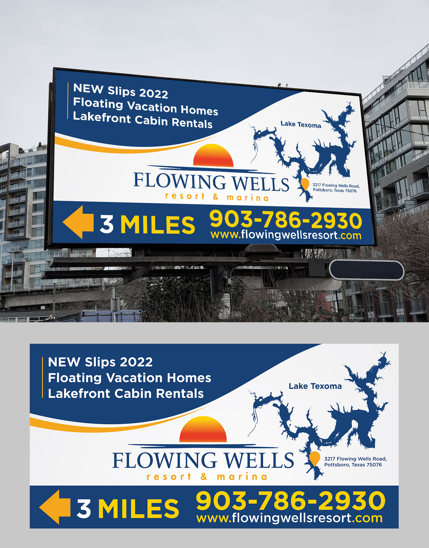 Billboard Design by Aurora:) for Flowing Wells Resort & Marina | Design #28564764